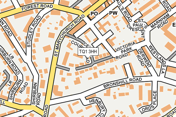 TQ1 3HH map - OS OpenMap – Local (Ordnance Survey)