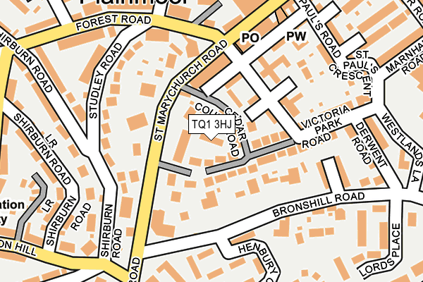 TQ1 3HJ map - OS OpenMap – Local (Ordnance Survey)