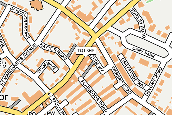 TQ1 3HP map - OS OpenMap – Local (Ordnance Survey)