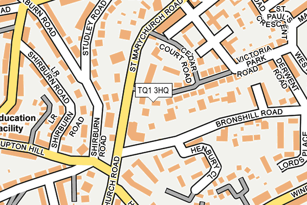 TQ1 3HQ map - OS OpenMap – Local (Ordnance Survey)