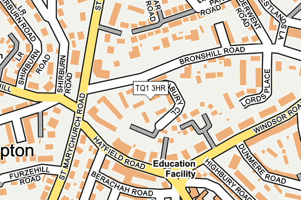 TQ1 3HR map - OS OpenMap – Local (Ordnance Survey)