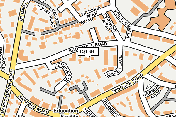 TQ1 3HT map - OS OpenMap – Local (Ordnance Survey)