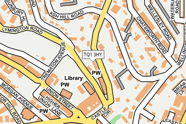 TQ1 3HY map - OS OpenMap – Local (Ordnance Survey)