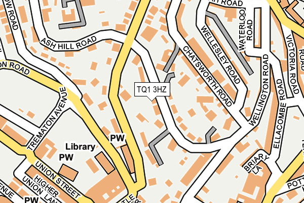 TQ1 3HZ map - OS OpenMap – Local (Ordnance Survey)
