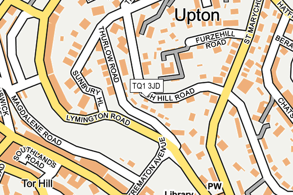 TQ1 3JD map - OS OpenMap – Local (Ordnance Survey)