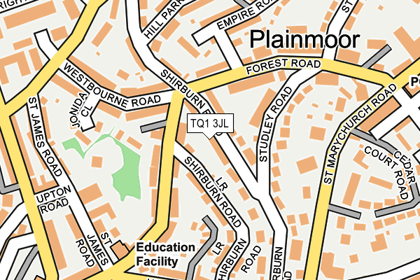 TQ1 3JL map - OS OpenMap – Local (Ordnance Survey)