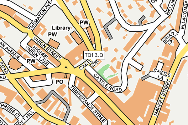 TQ1 3JQ map - OS OpenMap – Local (Ordnance Survey)