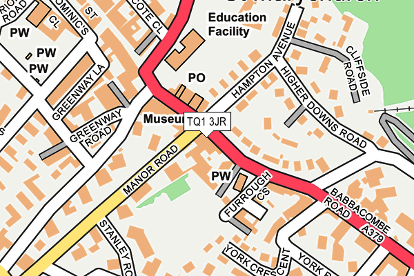 TQ1 3JR map - OS OpenMap – Local (Ordnance Survey)