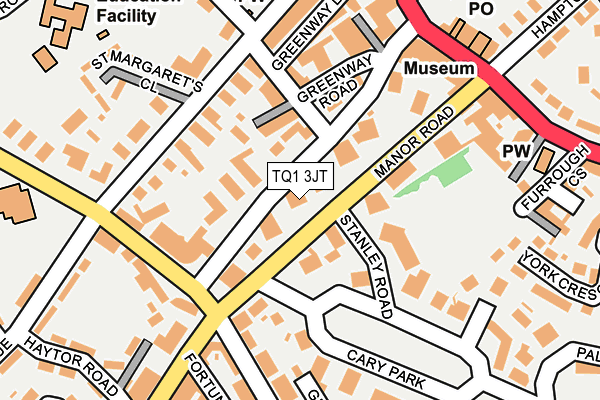 TQ1 3JT map - OS OpenMap – Local (Ordnance Survey)