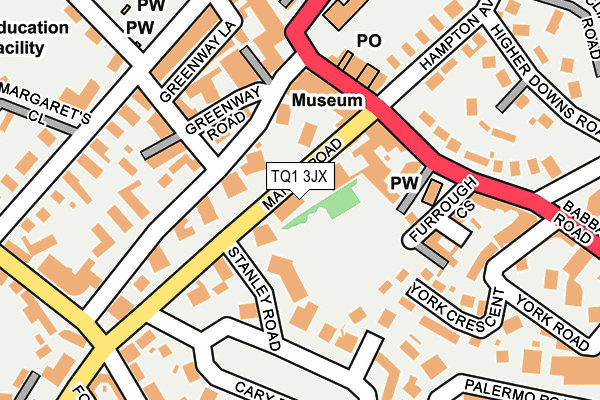 TQ1 3JX map - OS OpenMap – Local (Ordnance Survey)