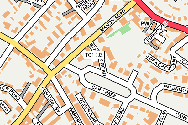 TQ1 3JZ map - OS OpenMap – Local (Ordnance Survey)