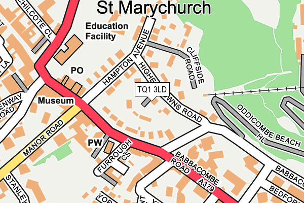 TQ1 3LD map - OS OpenMap – Local (Ordnance Survey)