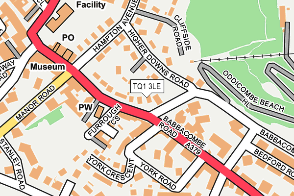 TQ1 3LE map - OS OpenMap – Local (Ordnance Survey)