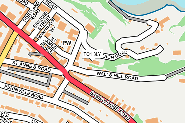 TQ1 3LY map - OS OpenMap – Local (Ordnance Survey)