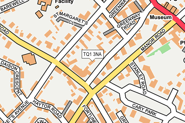 TQ1 3NA map - OS OpenMap – Local (Ordnance Survey)