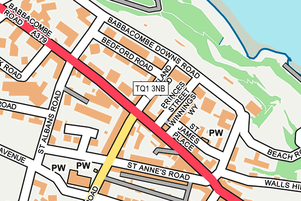 TQ1 3NB map - OS OpenMap – Local (Ordnance Survey)
