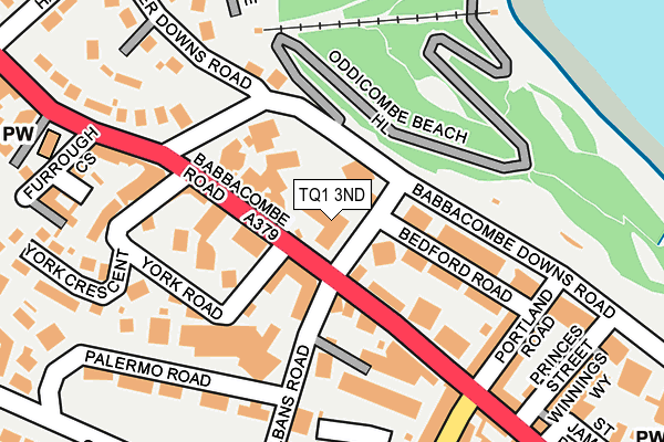 TQ1 3ND map - OS OpenMap – Local (Ordnance Survey)