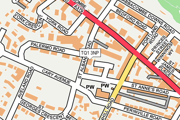 TQ1 3NP map - OS OpenMap – Local (Ordnance Survey)