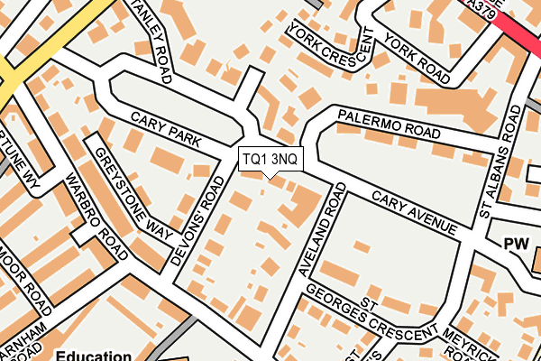 TQ1 3NQ map - OS OpenMap – Local (Ordnance Survey)