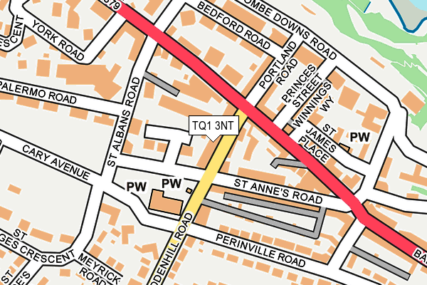 TQ1 3NT map - OS OpenMap – Local (Ordnance Survey)