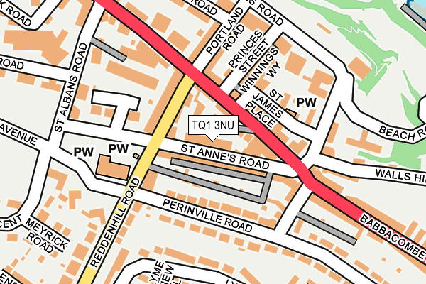 TQ1 3NU map - OS OpenMap – Local (Ordnance Survey)