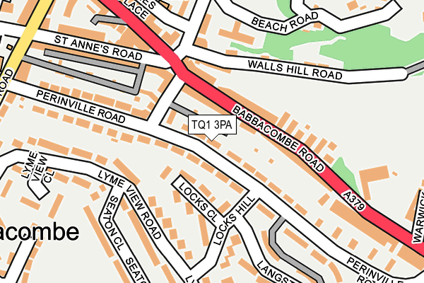 TQ1 3PA map - OS OpenMap – Local (Ordnance Survey)