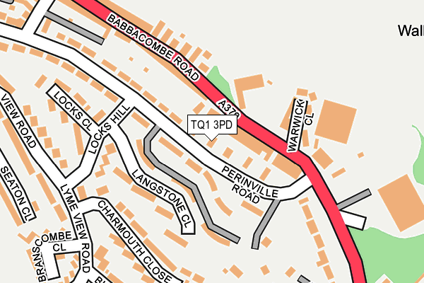 TQ1 3PD map - OS OpenMap – Local (Ordnance Survey)