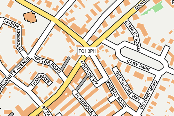 TQ1 3PH map - OS OpenMap – Local (Ordnance Survey)