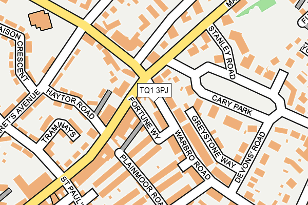 TQ1 3PJ map - OS OpenMap – Local (Ordnance Survey)