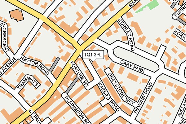 TQ1 3PL map - OS OpenMap – Local (Ordnance Survey)