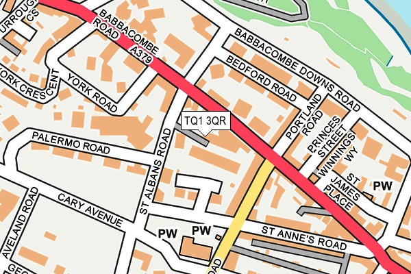 TQ1 3QR map - OS OpenMap – Local (Ordnance Survey)