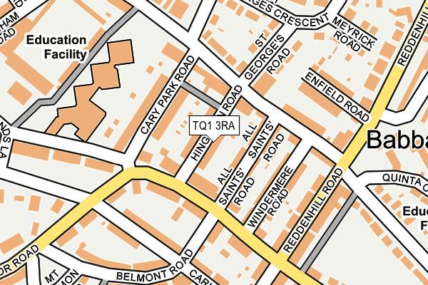 TQ1 3RA map - OS OpenMap – Local (Ordnance Survey)