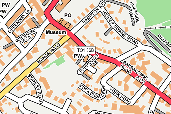 TQ1 3SB map - OS OpenMap – Local (Ordnance Survey)