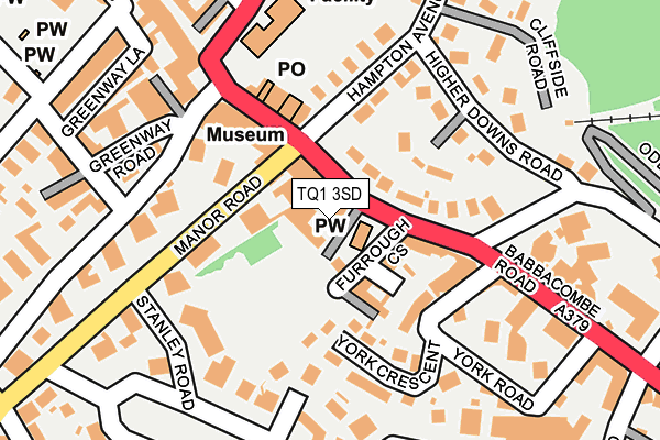 TQ1 3SD map - OS OpenMap – Local (Ordnance Survey)