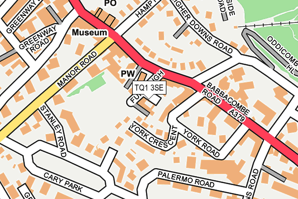 TQ1 3SE map - OS OpenMap – Local (Ordnance Survey)