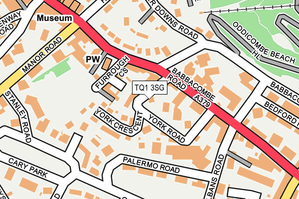 TQ1 3SG map - OS OpenMap – Local (Ordnance Survey)