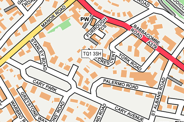 TQ1 3SH map - OS OpenMap – Local (Ordnance Survey)