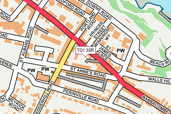 TQ1 3SR map - OS OpenMap – Local (Ordnance Survey)