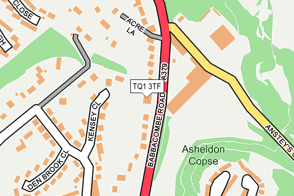 TQ1 3TF map - OS OpenMap – Local (Ordnance Survey)