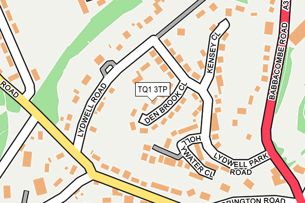 TQ1 3TP map - OS OpenMap – Local (Ordnance Survey)