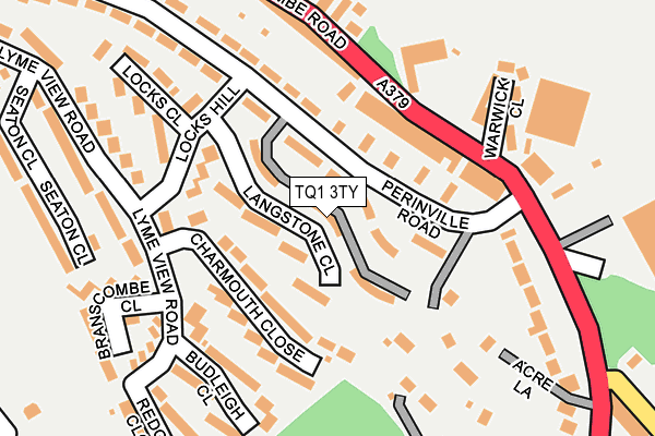 TQ1 3TY map - OS OpenMap – Local (Ordnance Survey)
