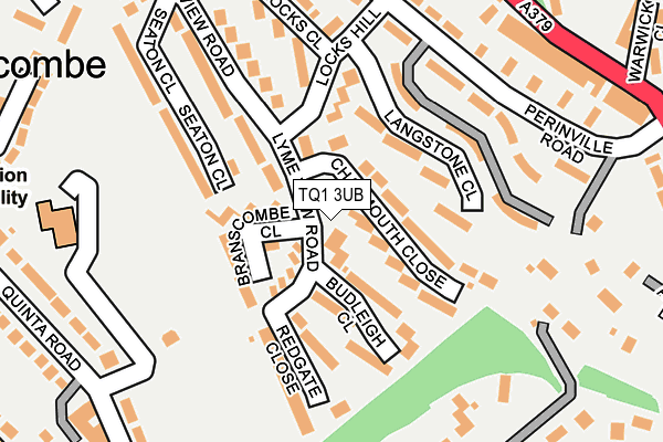 TQ1 3UB map - OS OpenMap – Local (Ordnance Survey)