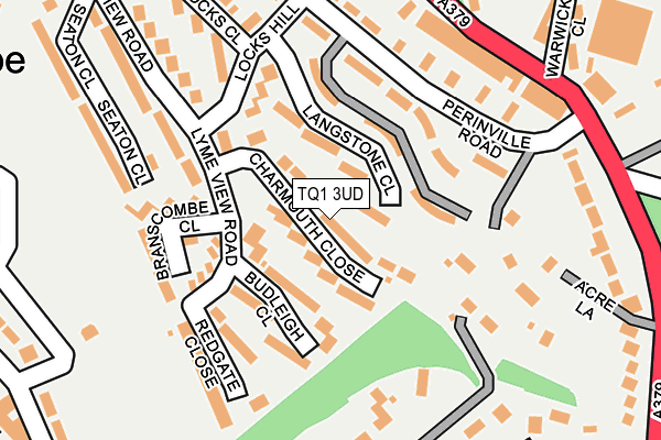 TQ1 3UD map - OS OpenMap – Local (Ordnance Survey)
