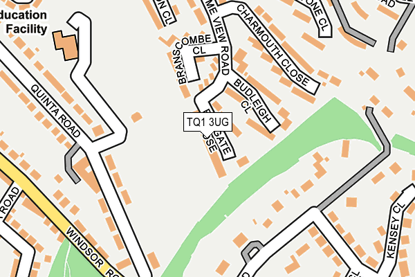 TQ1 3UG map - OS OpenMap – Local (Ordnance Survey)