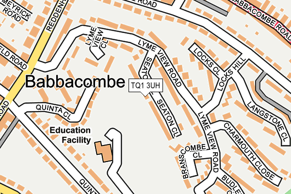 TQ1 3UH map - OS OpenMap – Local (Ordnance Survey)