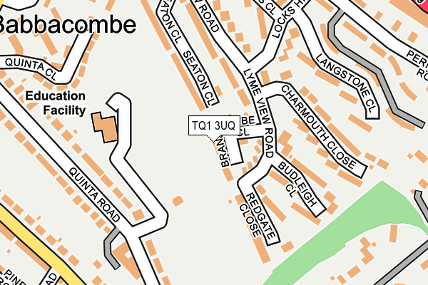 TQ1 3UQ map - OS OpenMap – Local (Ordnance Survey)