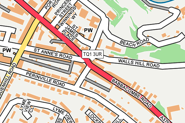 TQ1 3UR map - OS OpenMap – Local (Ordnance Survey)