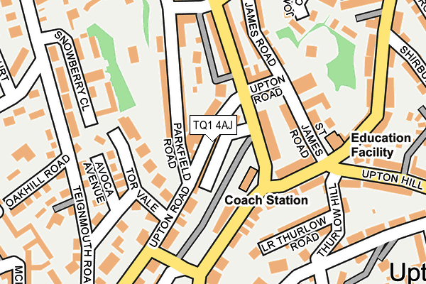 TQ1 4AJ map - OS OpenMap – Local (Ordnance Survey)