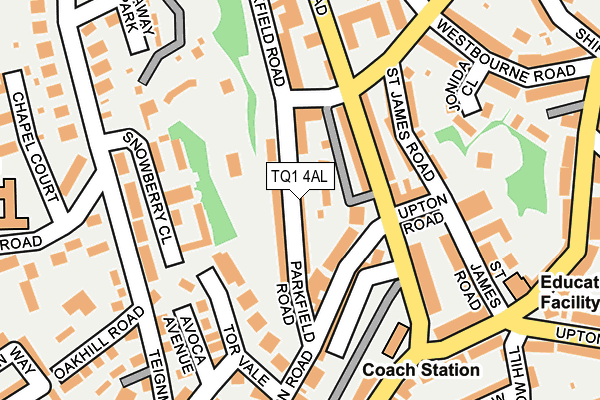 TQ1 4AL map - OS OpenMap – Local (Ordnance Survey)