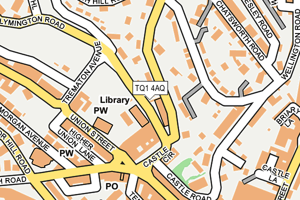 TQ1 4AQ map - OS OpenMap – Local (Ordnance Survey)